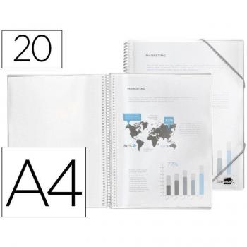 Carpeta espiral Liderpapel DIN A4 20 fundas polipropileno transparente