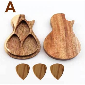Handcrafted Wooden Guitar Pick Storage Box