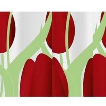 Cortina G-Olanda Gedy 120X200 Blanco/Rojo/Verde