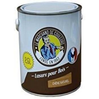 Le Marchand de Couleur Lasure Bois 2,5 L Chêne Naturel