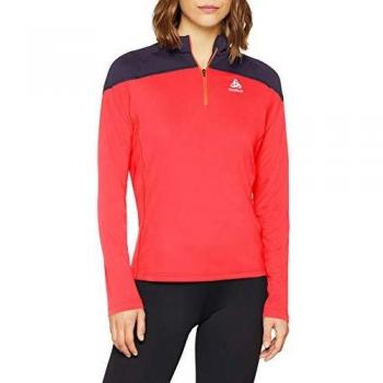 Odlo Damen Midlayer 1/2 Zip Core Light, Diva Pink/Odyssey Grey, XL