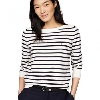 Tommy Hilfiger Maglia Donna Modello Ww0ww40099 Strisce Mini