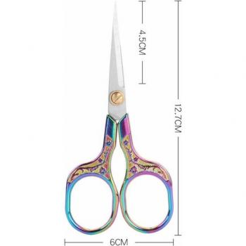 Ciseaux de couture rétro en acier inoxydable argent or