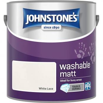 Johnstone's Non Toxic & Low Odour White Lace Emulsion Paint 2.5L