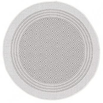 Carpetfine Rundteppich »Boho 103«, 4 mm Höhe, robustes Flachgewebe, Sisal Optik, UV-beständig für Außenbereich