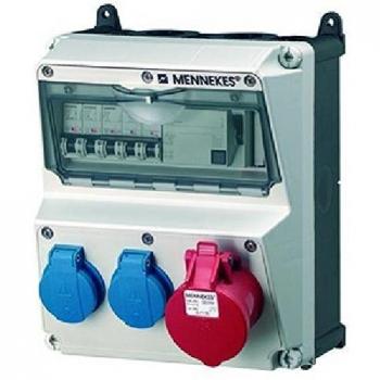 Mennekes 920009 Steckdosen-Kombination AMAXXÂ® 1 CEE 16A 5p 400V 2 SCHUKOÂ® 16A 230V IP44