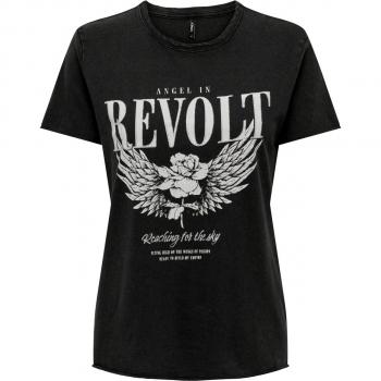 T-shirt Femme Imprimé Noir