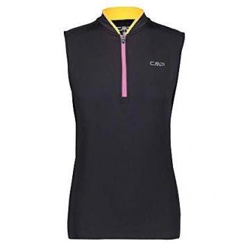 CMP T-Shirt smanicata Stretch da Ciclismo Camiseta Mujer – Antracite/Sol