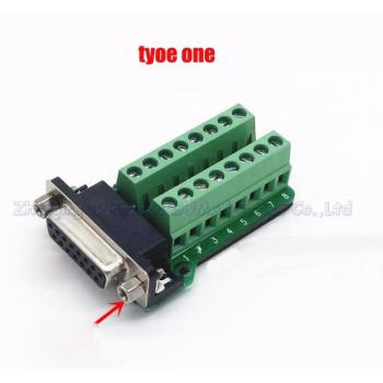 DB15 Female Socket to Terminal Block Converter