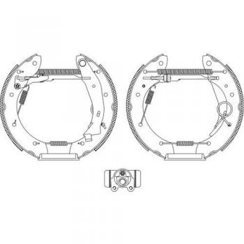 Kit de freins à tambours avec ajustement HELLA 8DB 355 004-351