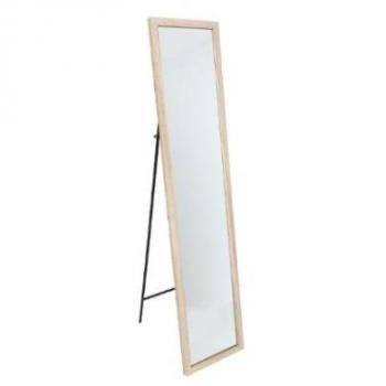 Miroir sur pied beige