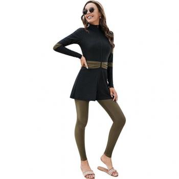 Patchwork-Burkini mit langen Ärmeln