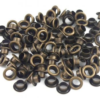 100 Sets of 6mm Round Brass Eyelets with Washers