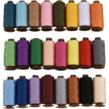 Hilo de Costura Surtido 24 Colores – 500 Yards