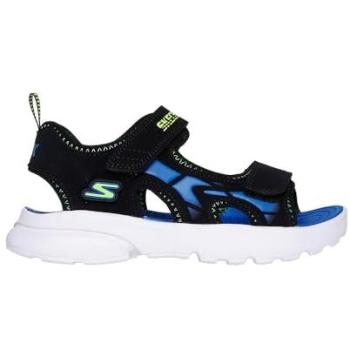 Skechers Kids Razor Splash Sea‑Ready Sandals – Black & Lime, UK 11
