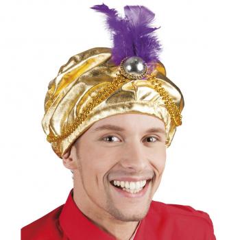 Chapeau oriental Sultan Selim or/violet