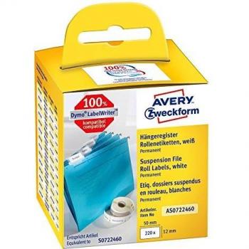Avery Zweckform 50 x 12 mm Permanent Adhesive Labels White 220 Labels per Roll