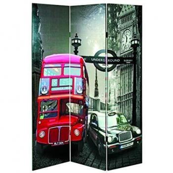 Bunter Haku-Paravent 30946, 120 x 3 x 180 cm