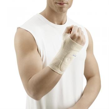 Bauerfeind ManuTrain Handgelenkbandage, rechts, beige, Größe M