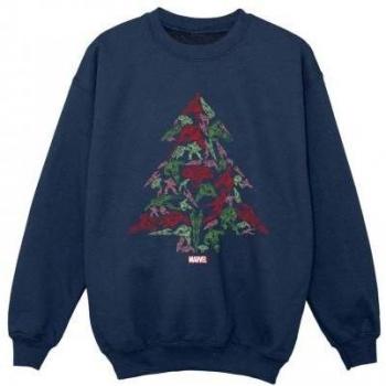 Manga Larga Marvel Boys con Árbol Navideño y Escuadrón Avengers