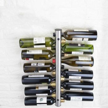 Red Wine Bottle Wall Rack in Stainless Steel