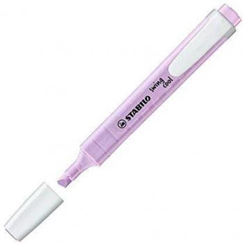 Stabilo Textmarker swing cool Pastel Edition Schimmer von Lila (Packung mit 10)