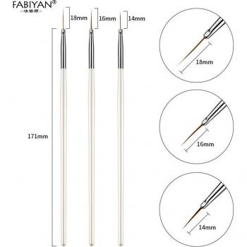 3Pcs Pink Nail Art Brush and Dotting Tool Set