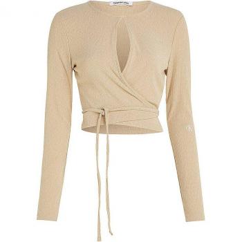 Calvin Klein Jeans Bluse J20J222559 Beige Slim Fit