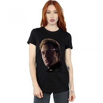 Avengers Endgame Captain America Ladies Cotton Boyfriend Tee