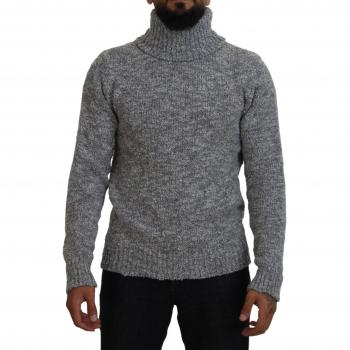Dolce & Gabbana Gray Knit Turtleneck Sweater for Men