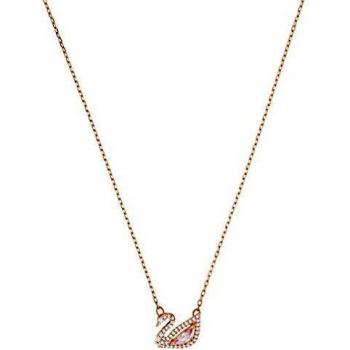 Collar Swarovski Dazzling Swan, Multicolor, Baño en Oro Rosa