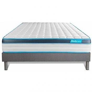 Ensemble matelas 160x200 Bodyfit mémoire de forme + sommier gris