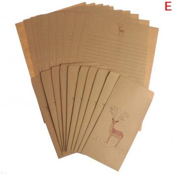 Sobres navideños de papel kraft con alce del bosque