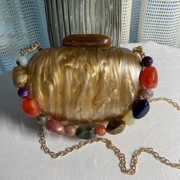 Vintage Braune Abendhandtasche