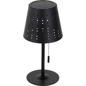 Lampe d'extérieur noire LED dimmable à recharge solaire