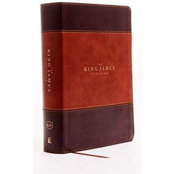 The King James Study Bible, Imitation Leather, Brown, Full-Color Edition, by Thomas Nelson