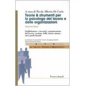 Teorie & strumenti per lo psicologo del lavoro e delle organizzazioni. Soddisfazione e incentivi, organizzazione del lavoro, gestione delle risorse umane, etica professionale