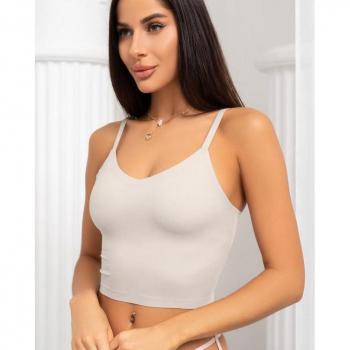 ISSA Plus Seamless Trägershirt S beige