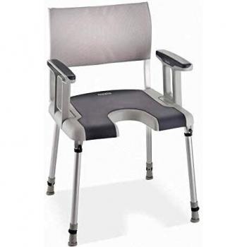 Chaise de Douche Fixe Sorrento avec Accoudoirs et Découpe Intime
