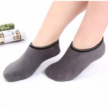 Chaussettes bateau enfants filles hiver velours anti-dérapant