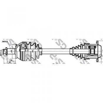 Semiasse GDS61098 GSP 261098