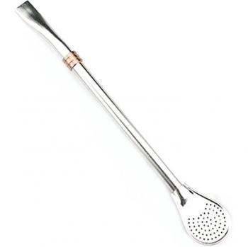 Eco‑Friendly Stainless Steel Straws featuring a Spoon and Built‑in Filter – Great for Tea, Yerba Mate, and Cocktail Mixing
