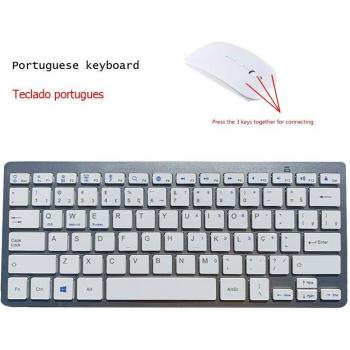 Bluetooth Wireless Keyboard and Mouse Combo for PC and Tablet