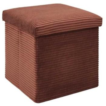 Pouf Confortable Pliable Terracotta 38 × 38 cm – Série Amory
