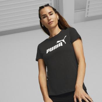 Puma Klassisches vielseitiges Damen Baumwoll Logo T-Shirt. Farbe: Schwarz / Größe: M