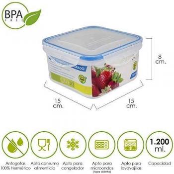 Contenitore Ermetico 1200 ml in Plastica