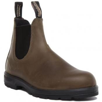 Blundstone 2052 Water-Resistant Leather Unisex Chelsea Boots Dark Green