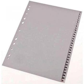 ProOFFICE Register, Kunststoff, A4, 12 Teile, mit Zahlen