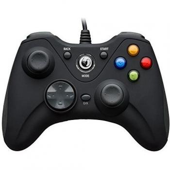Mando nacon videojuegos con cable gc-100 negro pc