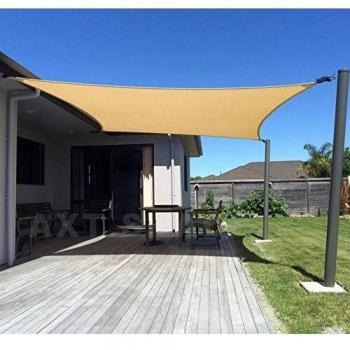 Toldo Vela Rectangular 2x4m para Exterior Protección UV Jardín